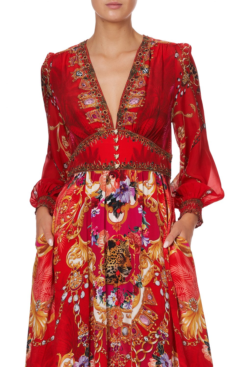 BUTTON DRESS WITH SHAPED WAISTBAND PRIMA DONNA