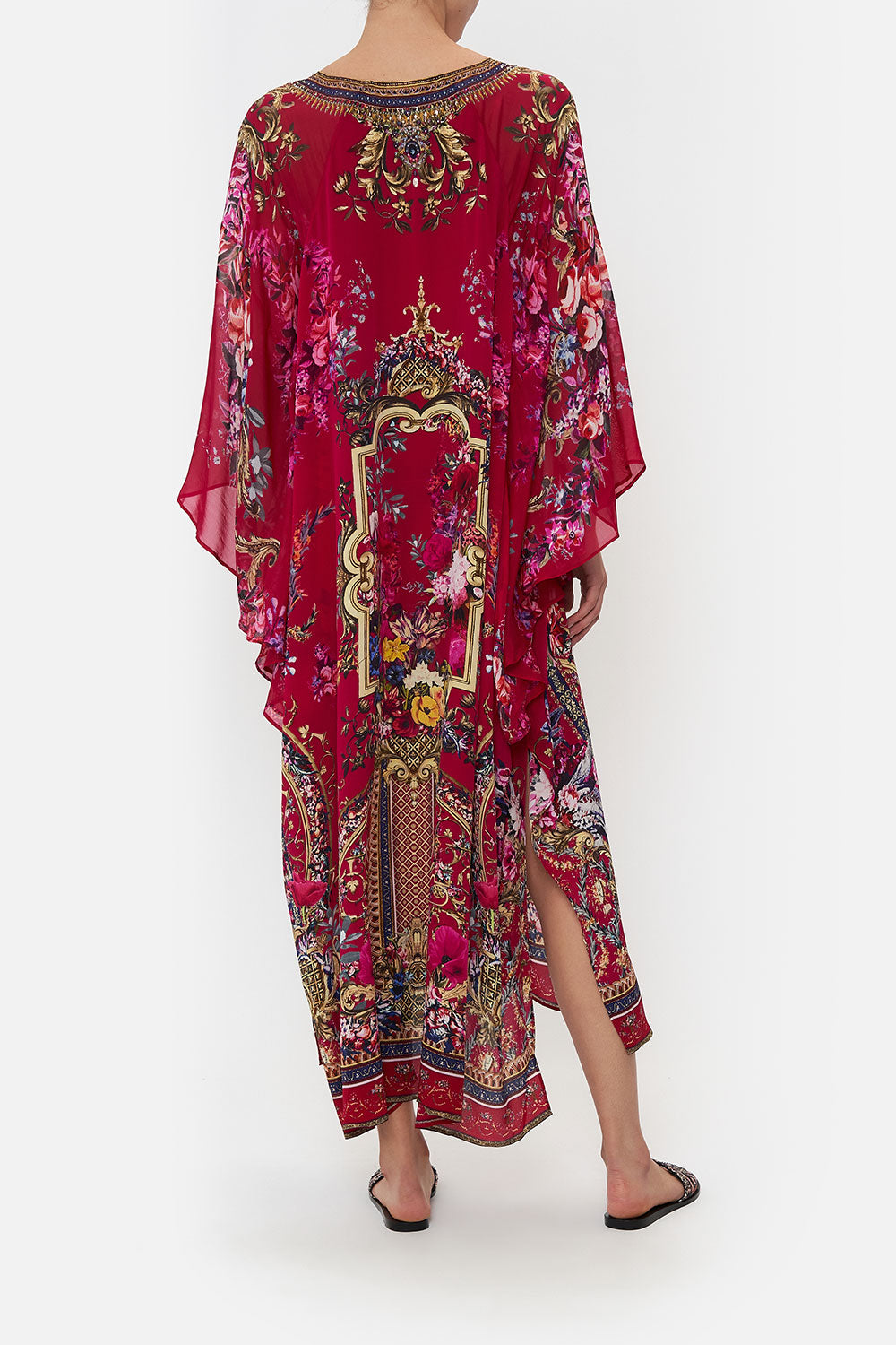 LONG RAGLAN SLEEVE FLARED KAFTAN BOHEME BLOOMS