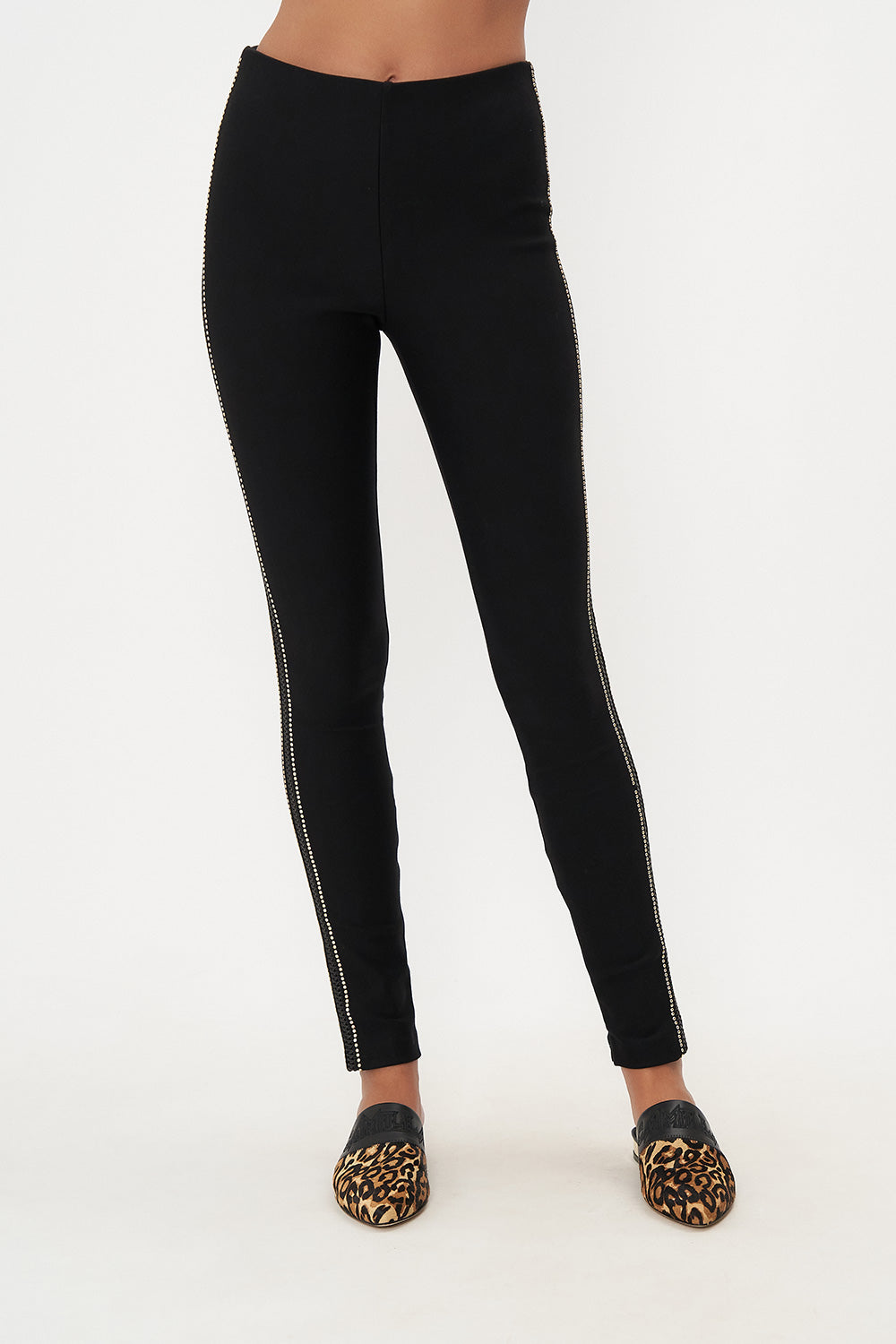 PONTE PANT WITH ANKLE ZIP TIGER TALK