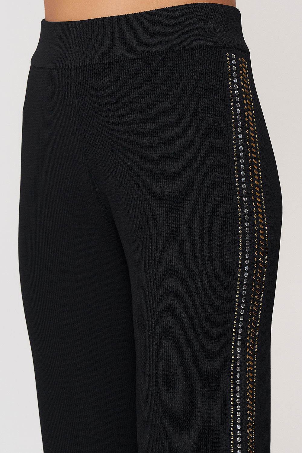 FLARED JACQUARD KNIT PANT DANCE WITH DUENDE