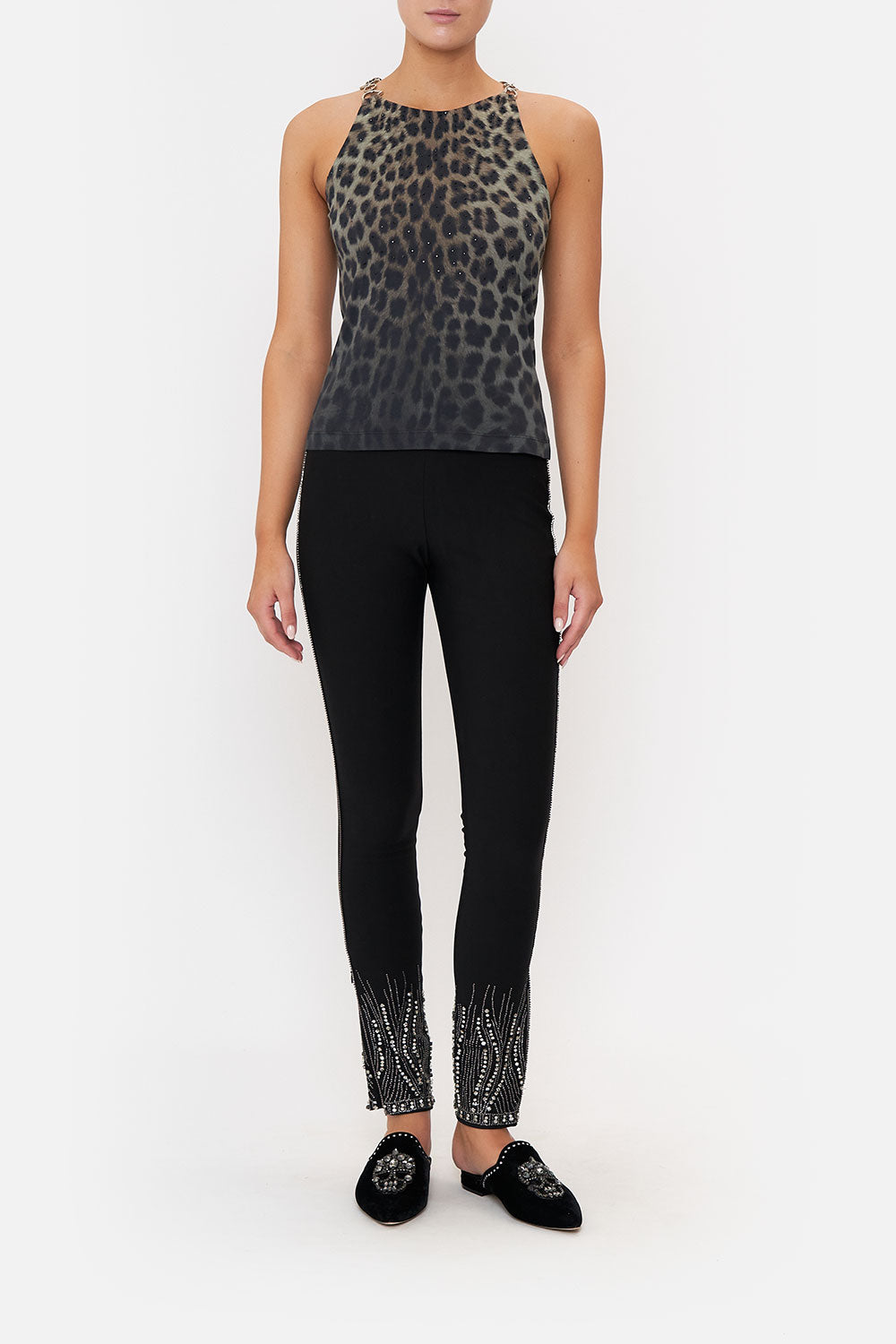 PONTE PANT WITH ANKLE ZIP ORDER OF DISORDER