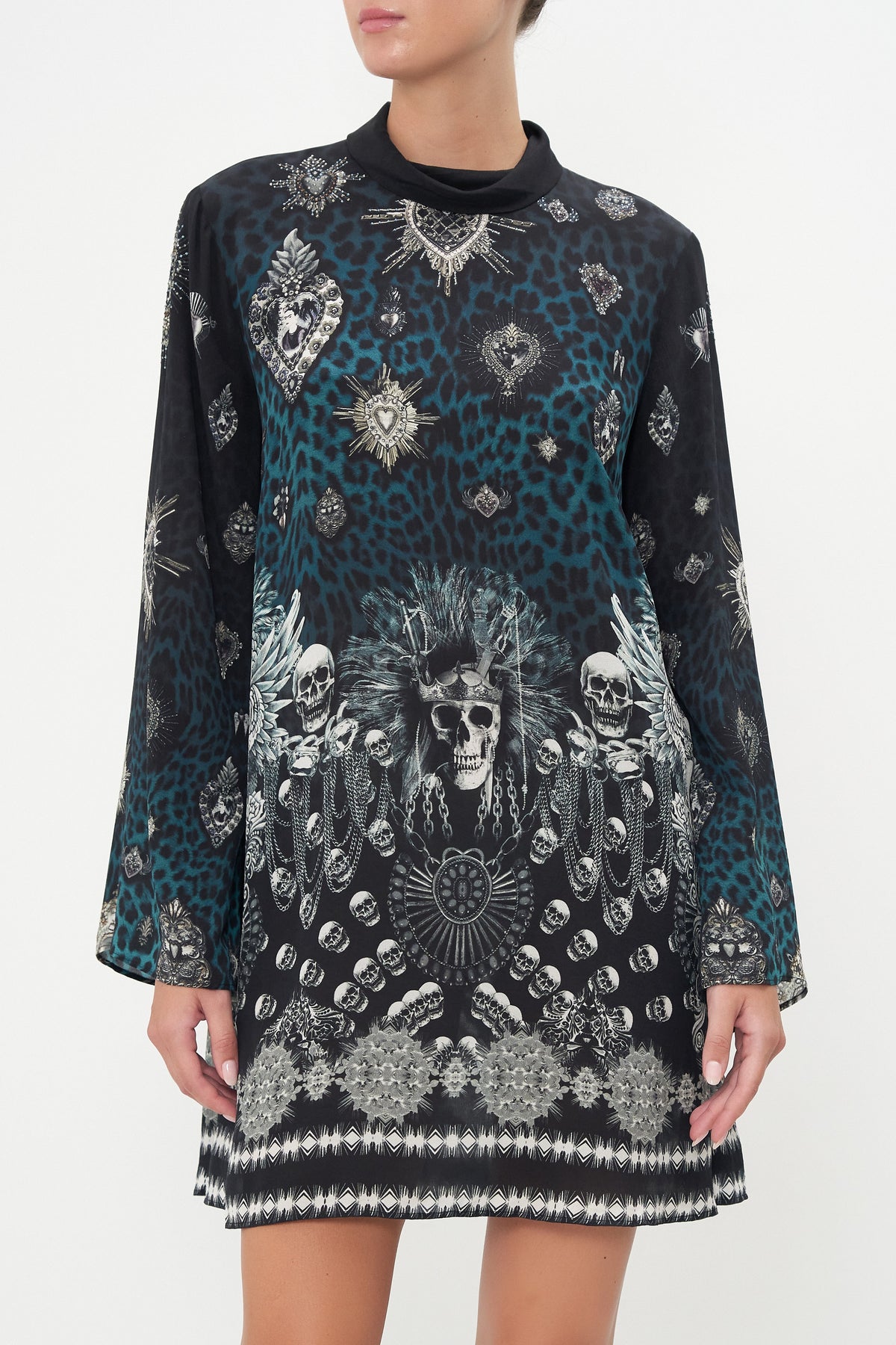 LONG SLEEVE SWING DRESS ANIMAL ANARCHY