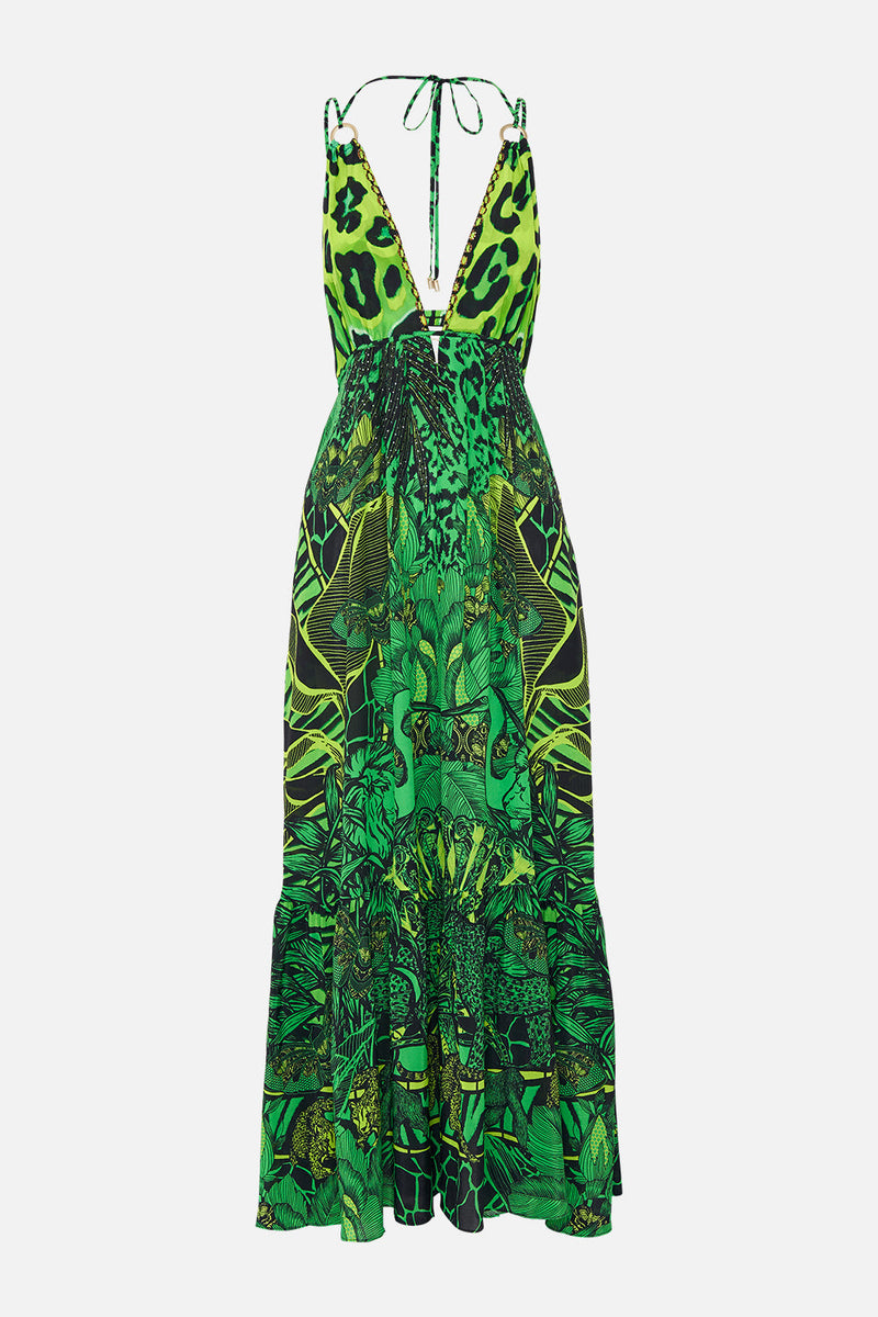 SHORT TIE FRONT BLOUSON DRESS GORILLA GROOVE
