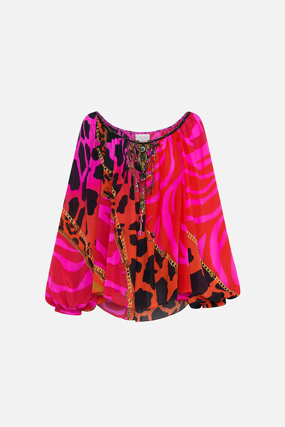 FLARED BLOUSON SLEEVE BLOUSE ALWAYS CHANGE YOUR SPOTS