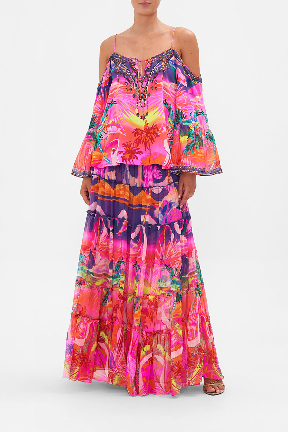 DROP SHOULDER TOP FLIGHT OF THE FLAMINGO