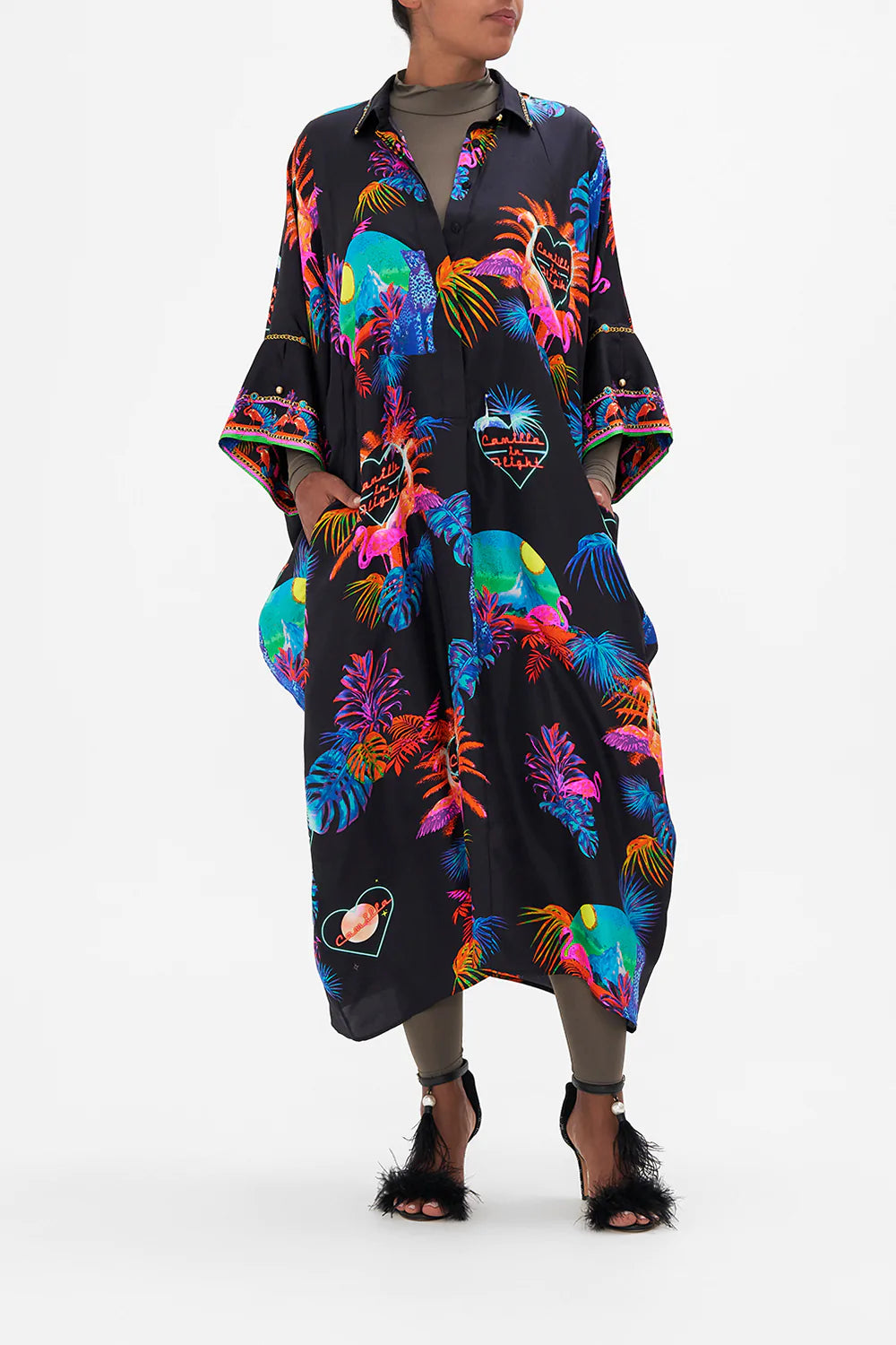 BATWING KAFTAN NAUGHTY NEON