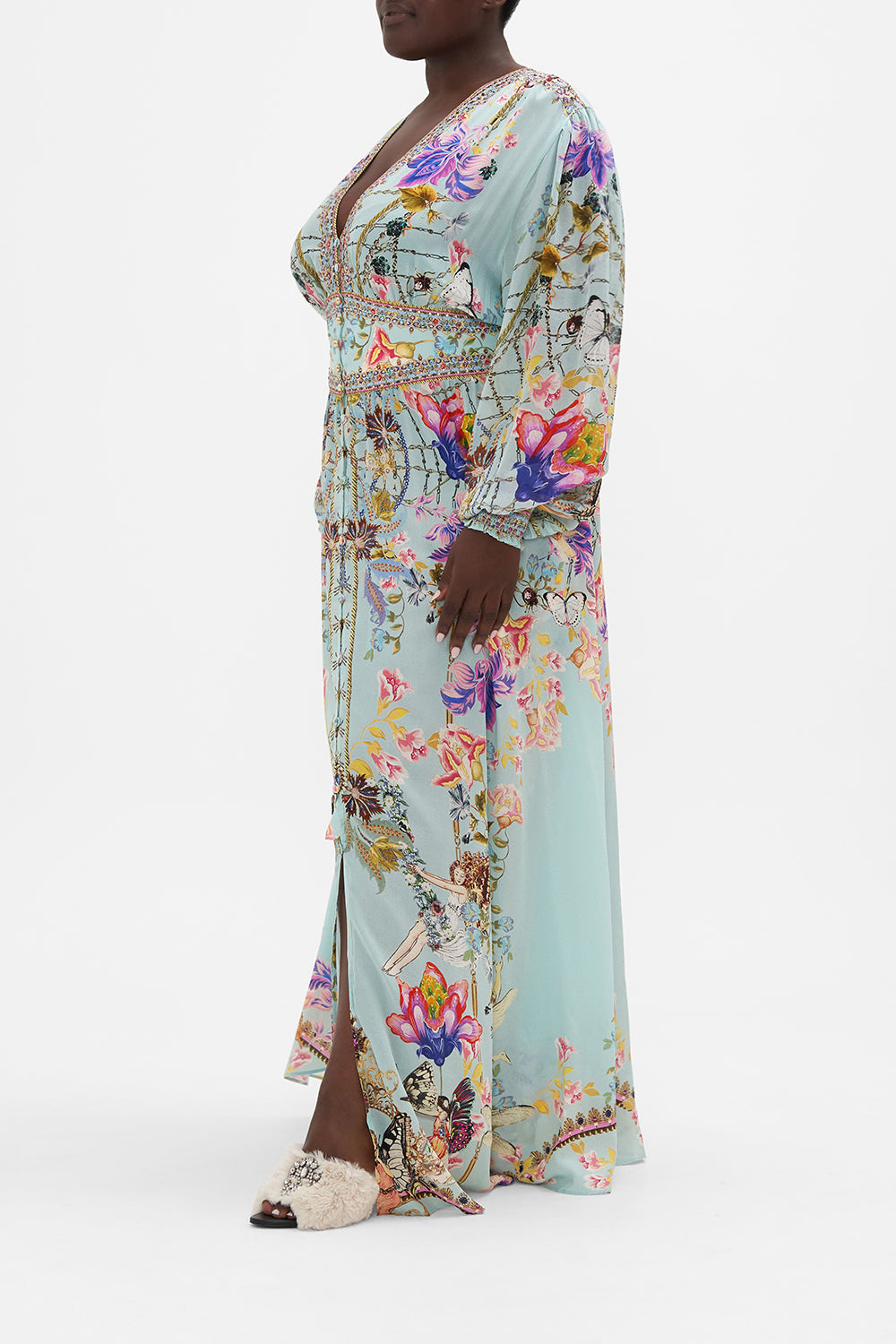 BUTTON DRESS WITH SHAPED WAISTBAND LOVE WEB