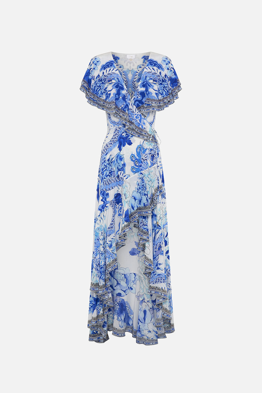 FRILL SLEEVE LONG DRESS HEART OF A DRAGON