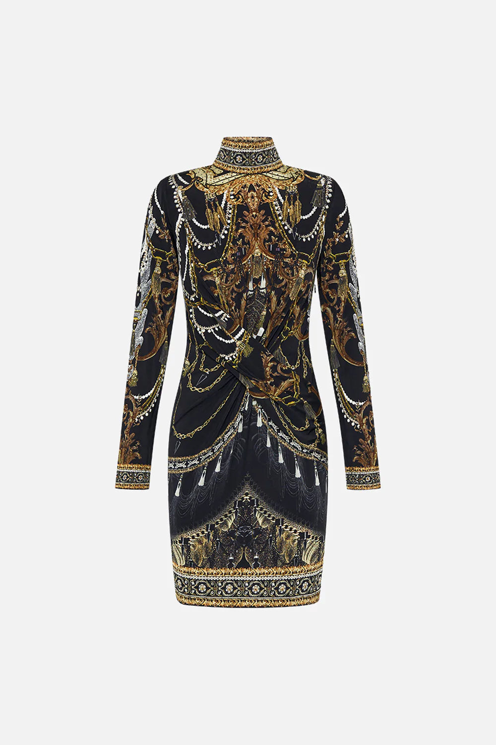 CROSS FRONT MINI DRESS RAVIN RAVEN