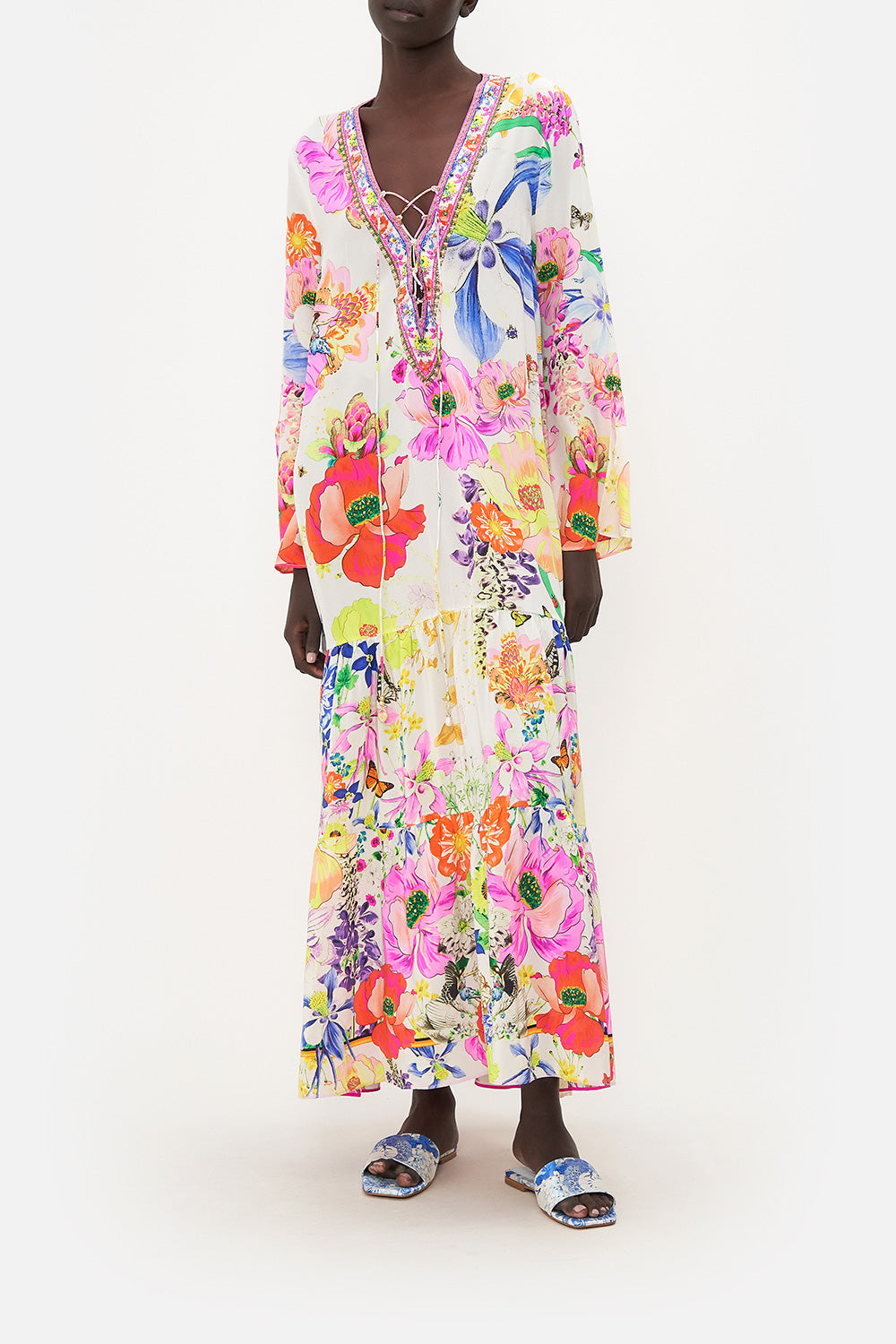 LACE UP DRESS WITH TIERED HEM FAIRY GANG