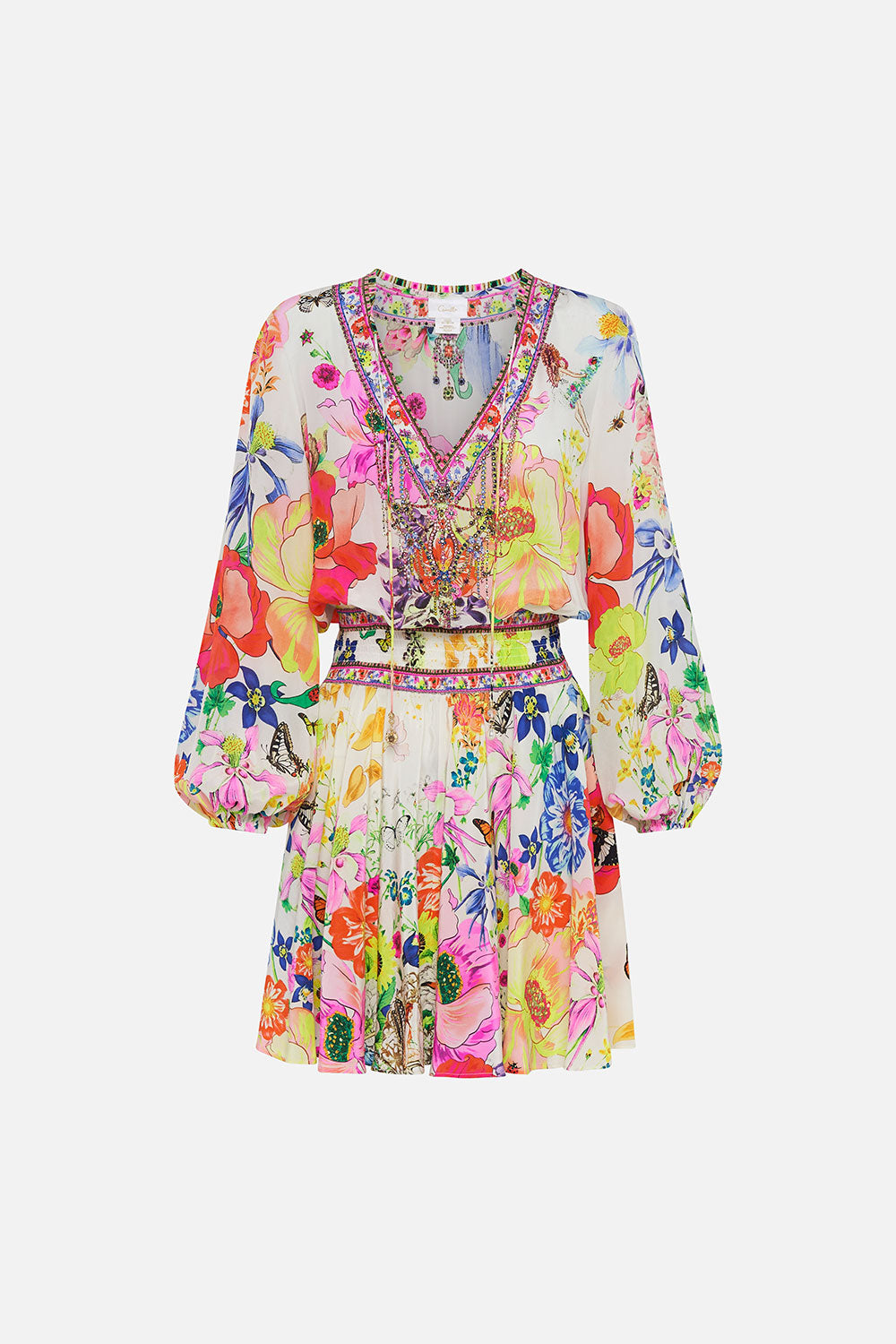 SHIRRED RELAXED SHORT DRESS FAIRY GANG