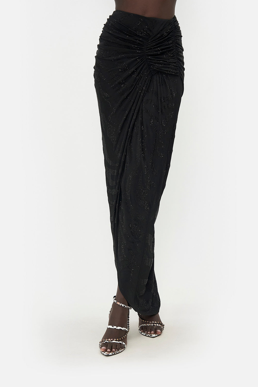 RUCHED SKIRT WITH SPLIT TAME MY TIGER