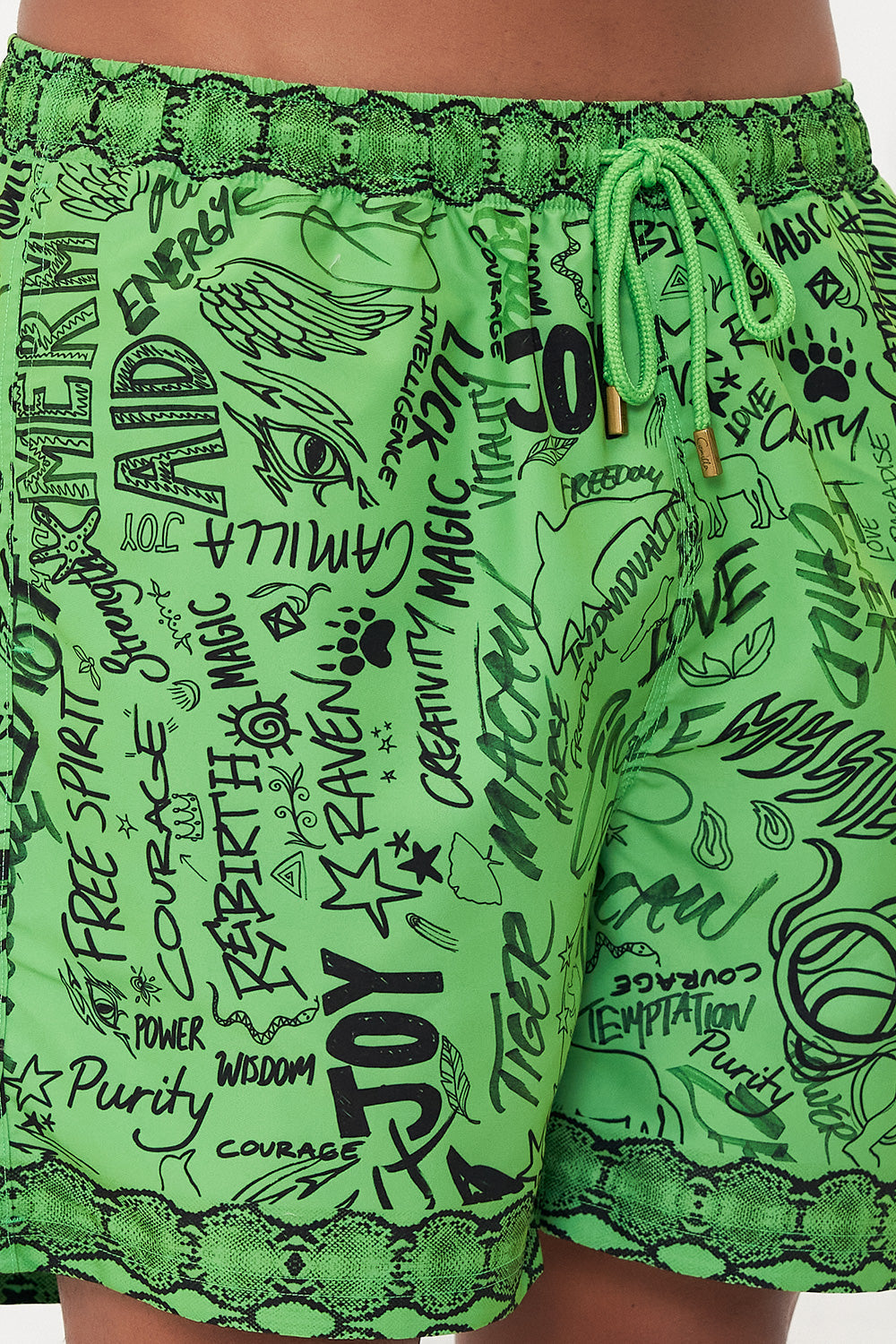 ELASTIC WAIST BOARDSHORT ANTI AUTHORITY ANIMAL AUTHORITIES