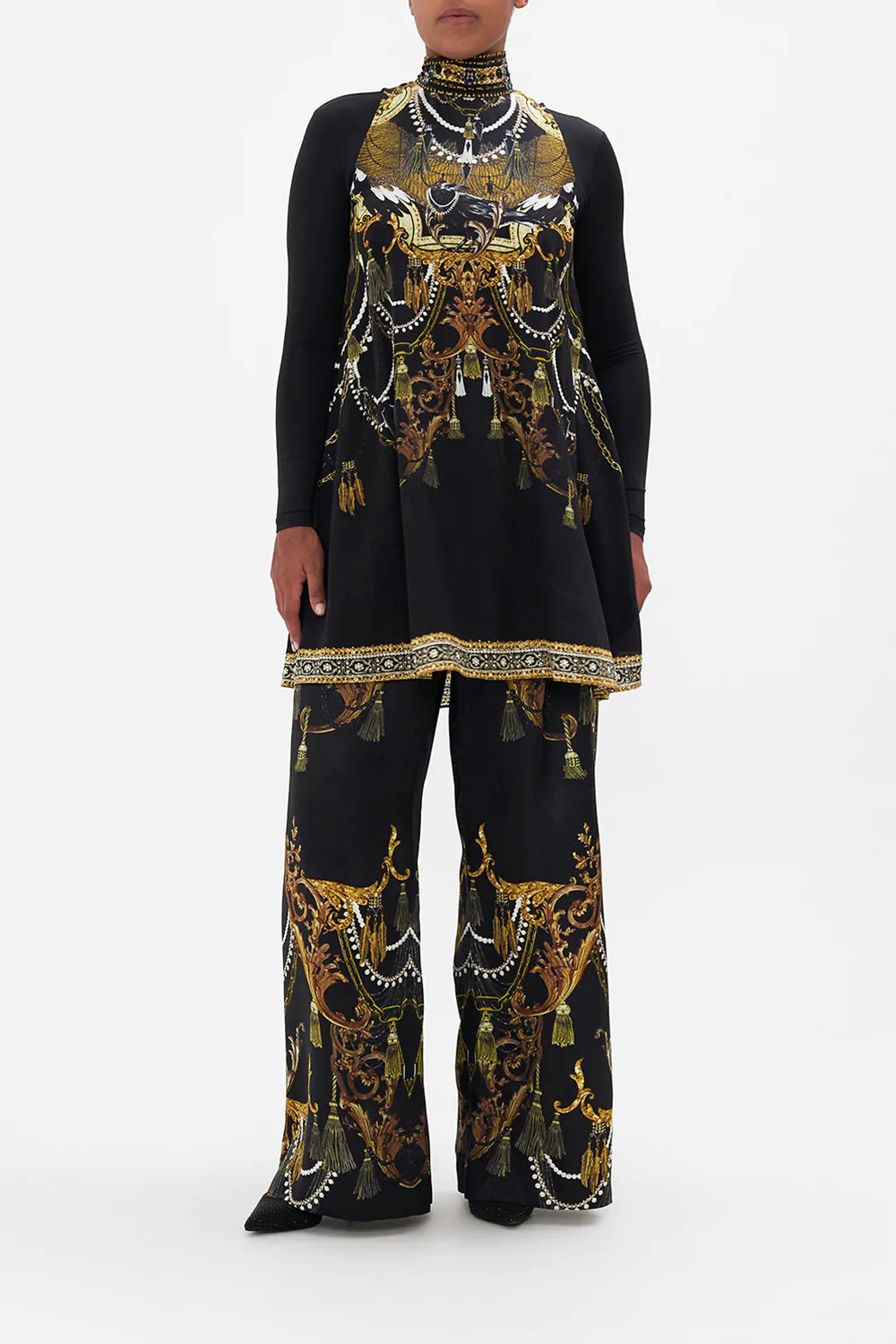 BACK NECK TIE SHORT DRESS RAVIN RAVEN