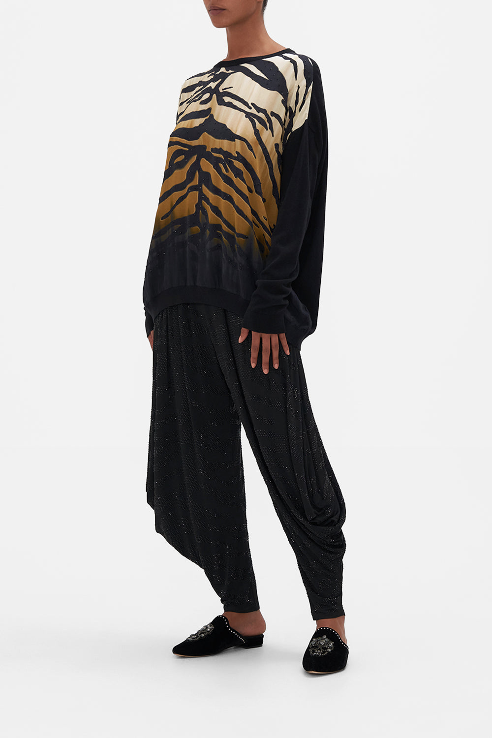 LONG SLEEVE JUMPER WITH PRINT FRONT TAME MY TIGER