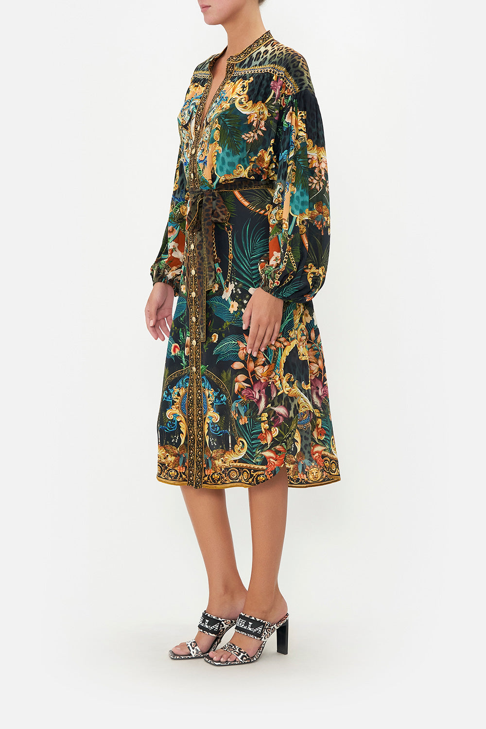 BLOUSON SLEEVE MIDI DRESS FEARLESS FELIS