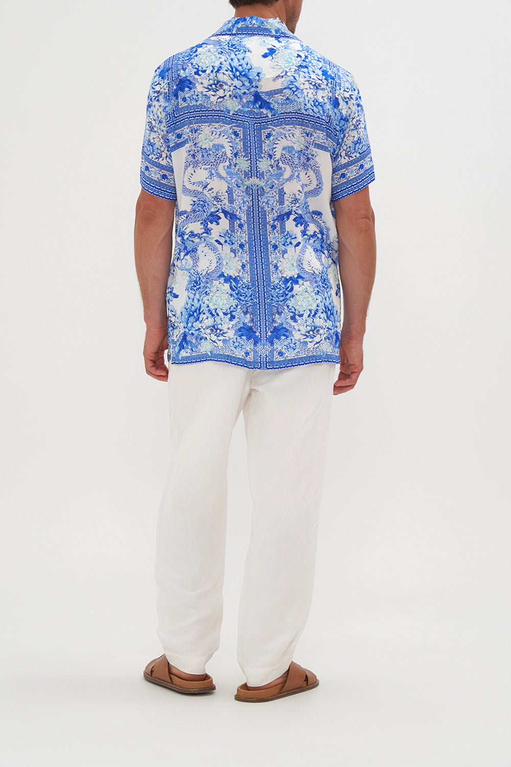 SHORT SLEEVE CAMP COLLARED SHIRT HEART OF A DRAGON