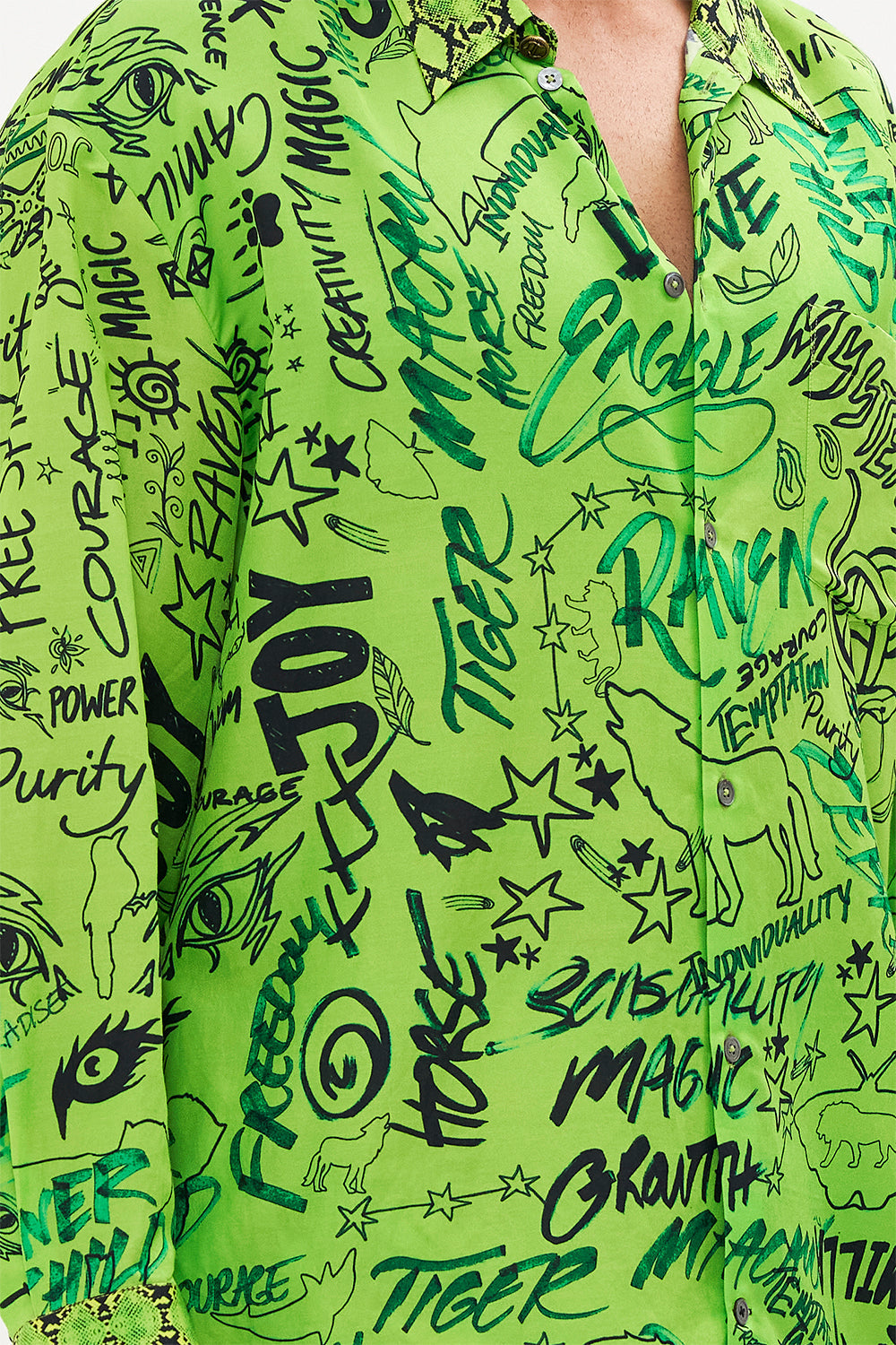 MENS OVERSIZED SHIRT ANTI AUTHORITY ANIMAL AUTHORITIES