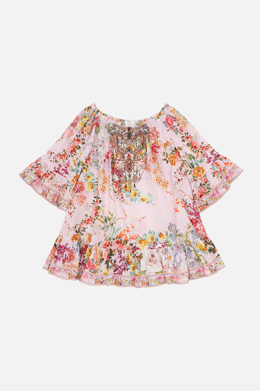 KIDS A-LINE FRILL DRESS 4-10 FLOWER CHILD