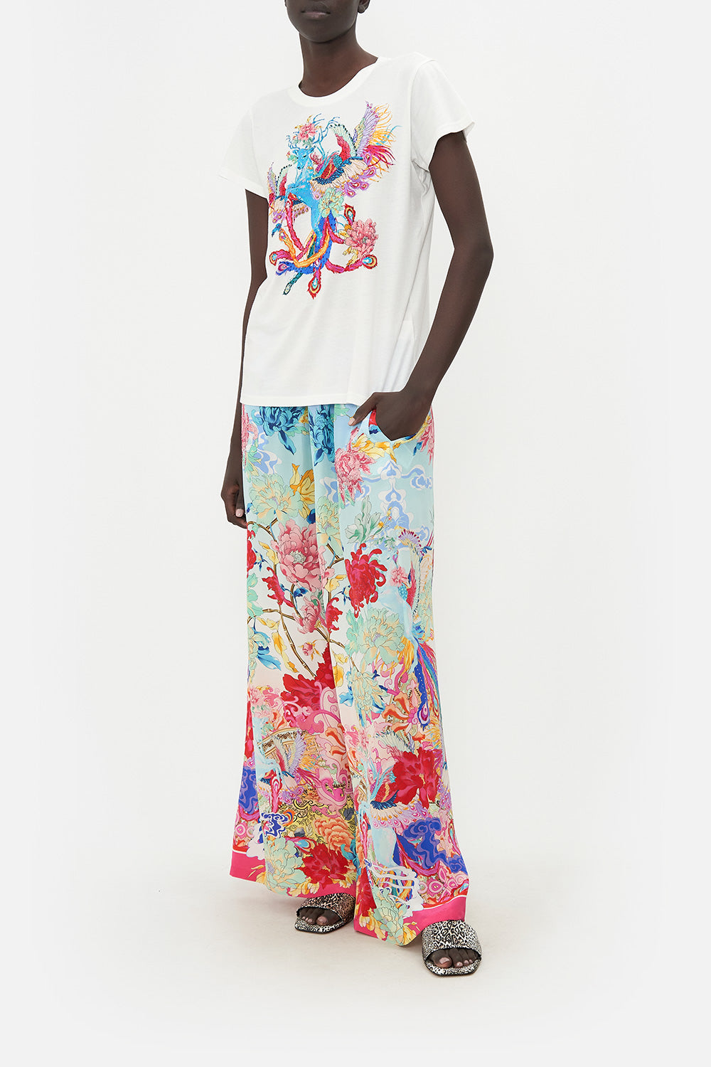 SLIM FIT ROUND NECK T-SHIRT GO STAG