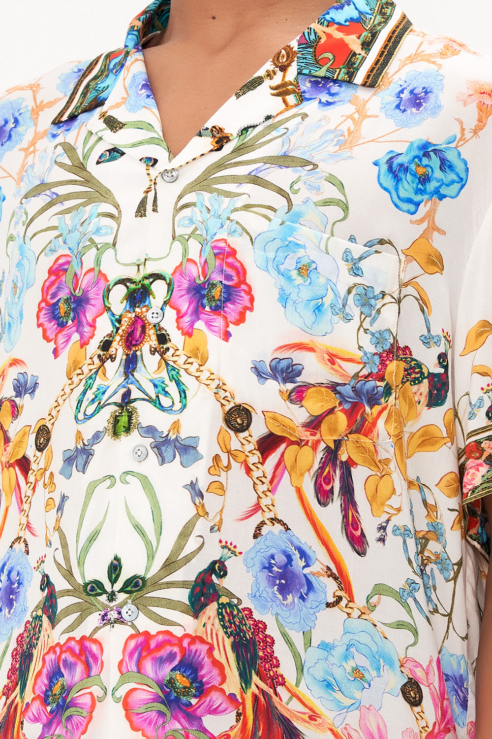 SHORT SLEEVE CAMP COLLARED SHIRT NATURES KALEIDOSCOPE