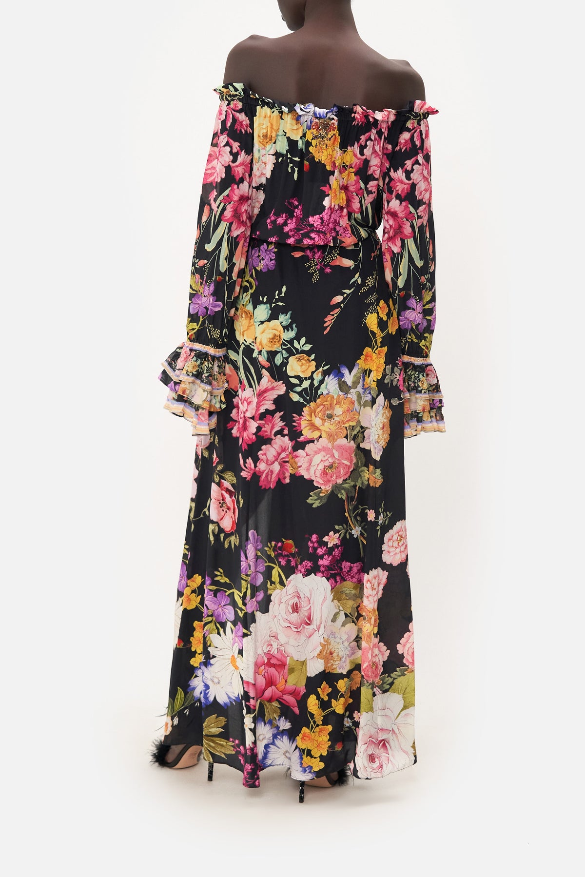 DROP SHOULDER SPLIT DRESS LIBERTINE LADY