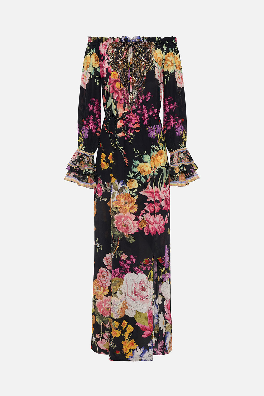 DROP SHOULDER SPLIT DRESS LIBERTINE LADY