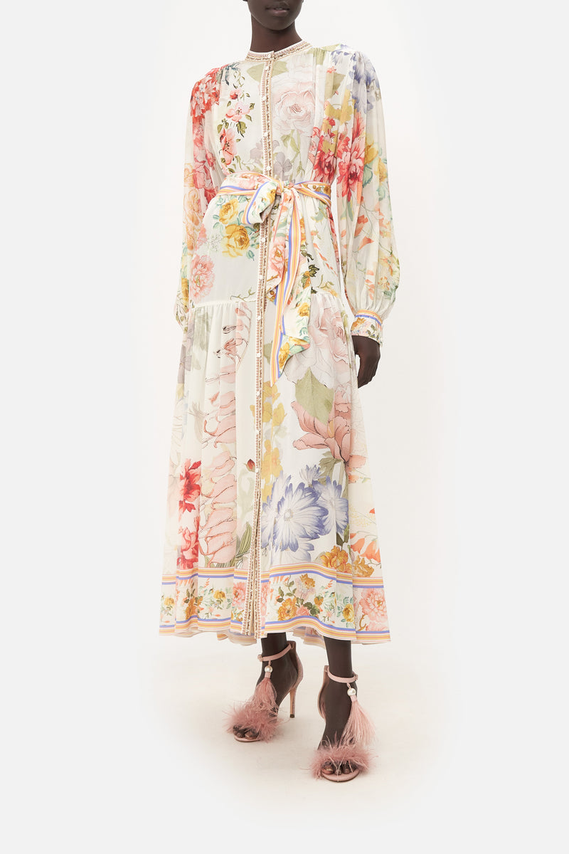BUTTON THROUGH DRESS WITH YOKE RAVIN RAVEN