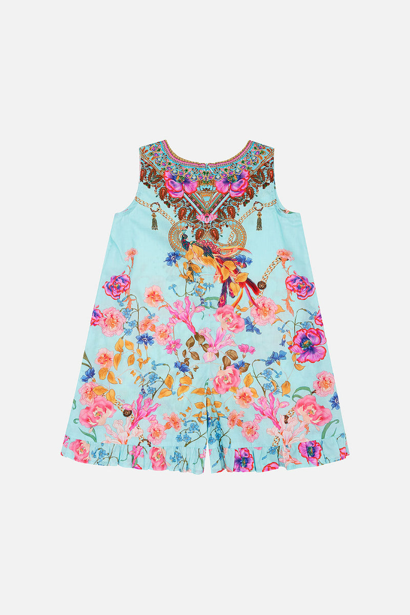 KIDS FRILL HEM PLAYSUIT 12-14 NATURES KALEIDOSCOPE main image 1