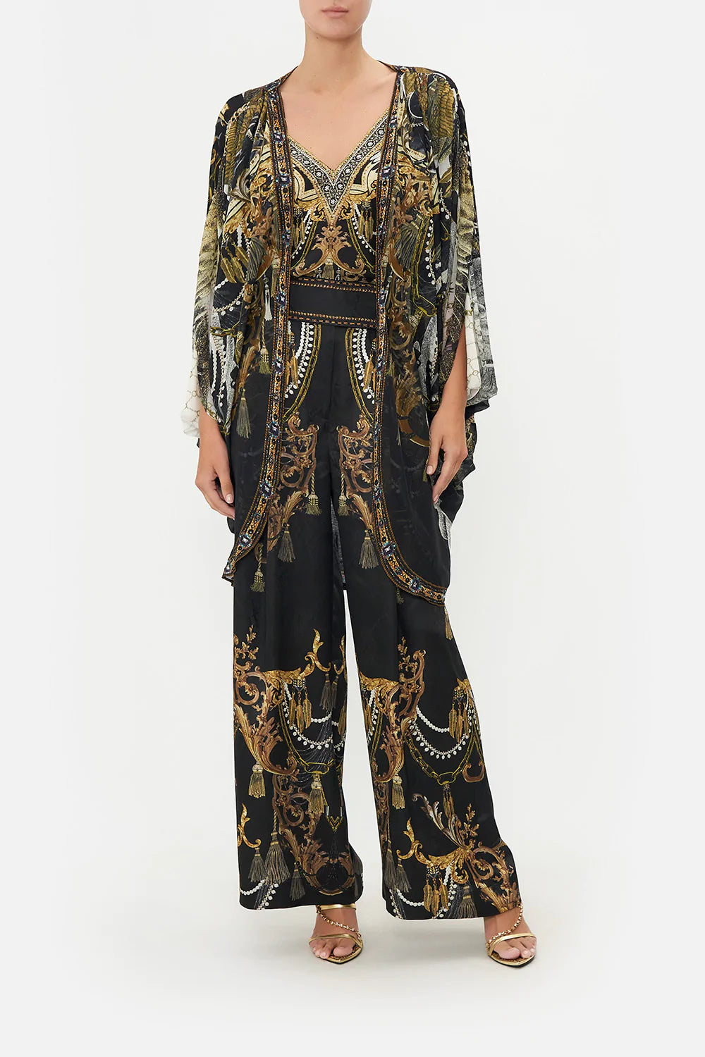 SHORT GATHERED LAYER WITH DRAPED SHOULDER RAVIN RAVEN