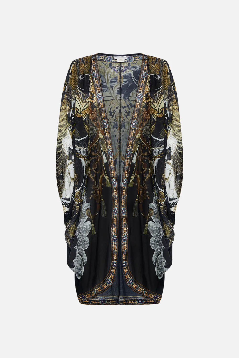 SHORT GATHERED LAYER WITH DRAPED SHOULDER RAVIN RAVEN