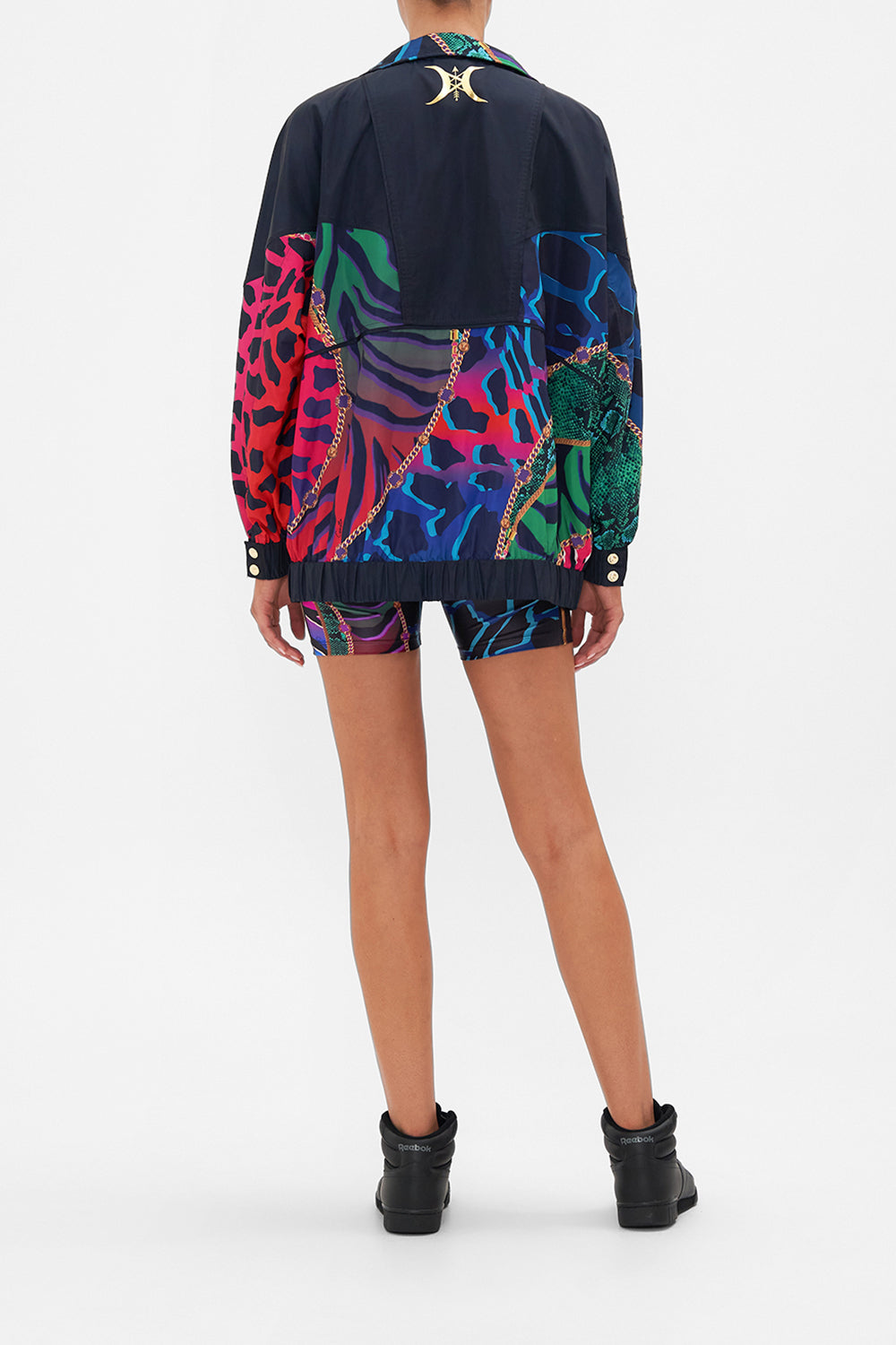 OVERSIZED ZIP FRONT HOODIE UNDER THE NEON SUN