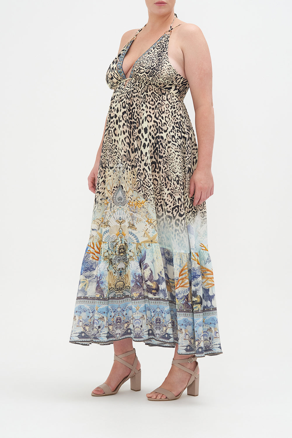 TIERED DRESS WITH HARDWARE SEAHORSE SONNET