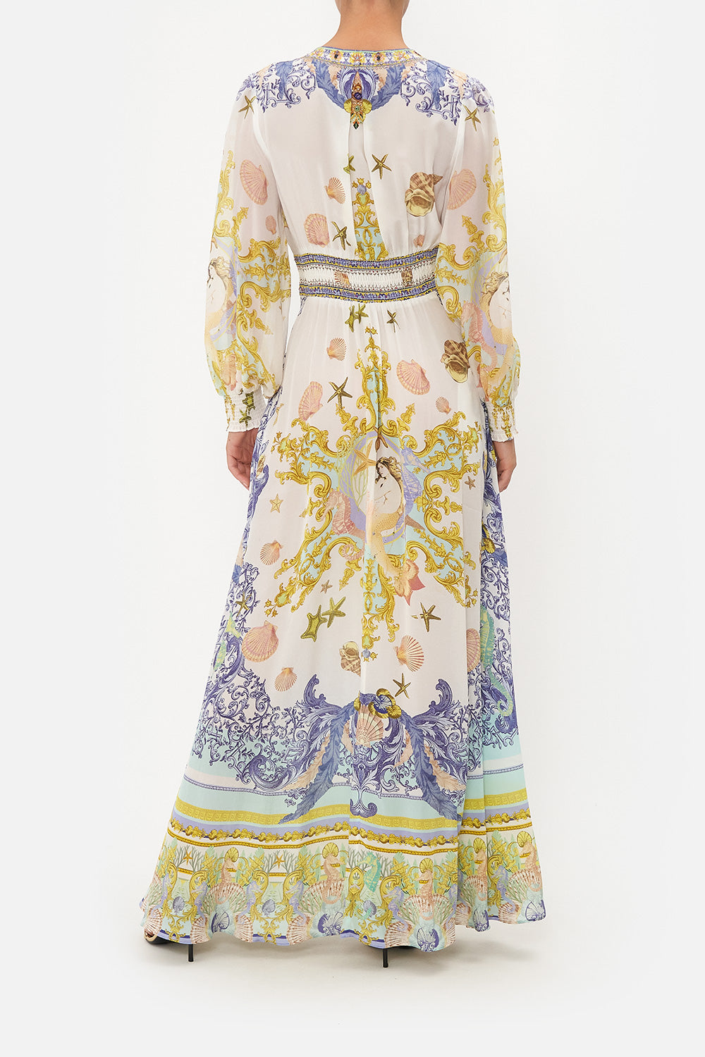 BUTTON DRESS WITH SHAPED WAISTBAND STAR OF THE SEA