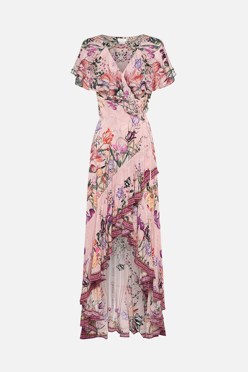 FRILL SLEEVE LONG DRESS WHATS YOUR VICE