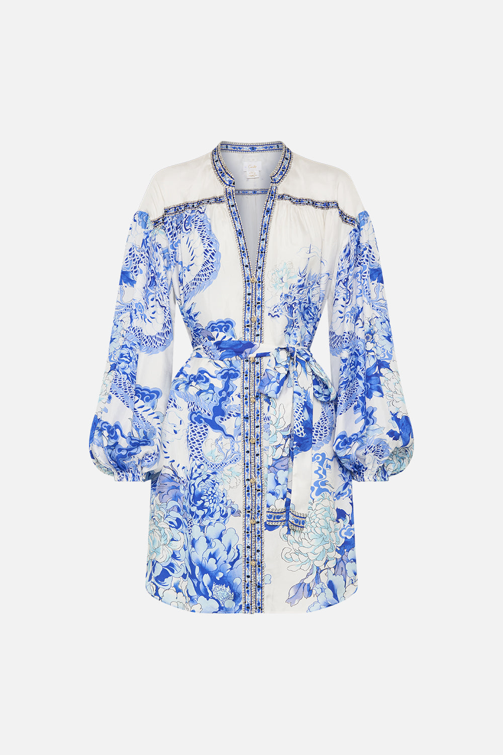 BLOUSON SLEEVE SHIRT DRESS HEART OF A DRAGON