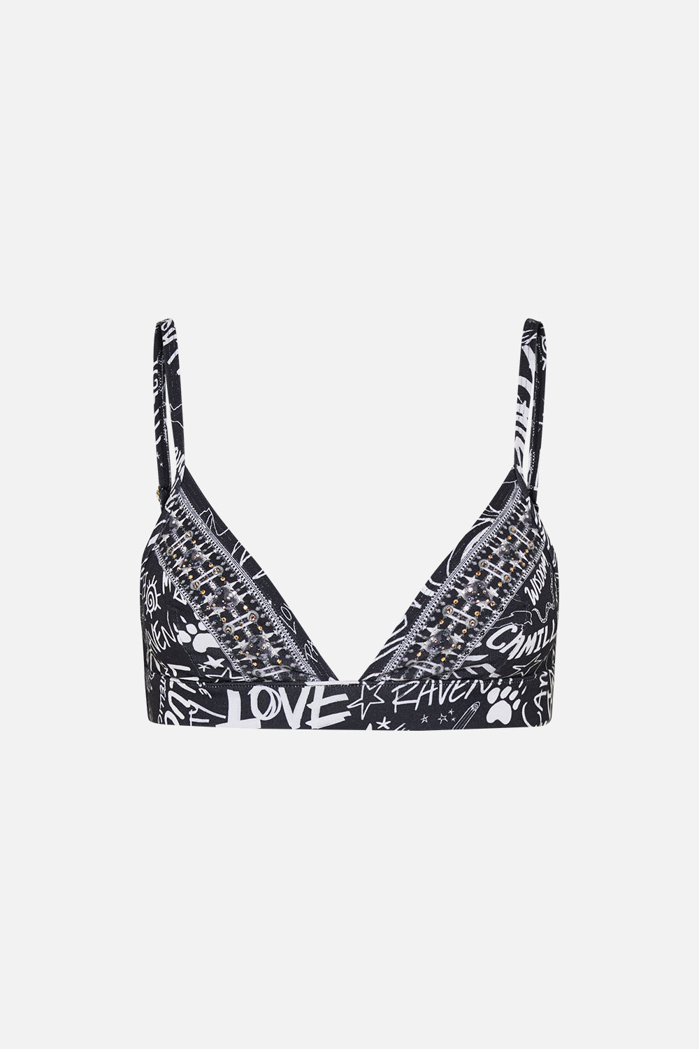 SOFT BRA WITH BACK CLIP SPIRIT SCRIBBLE