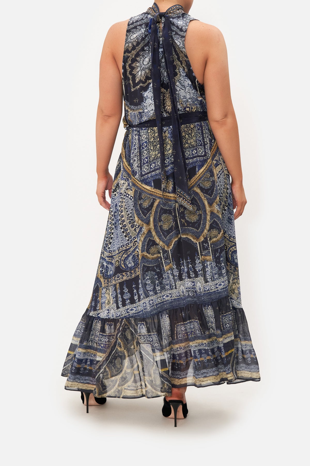 NECKTIE DRESS WITH ELASTICATED WAIST FOREVER FAMILY