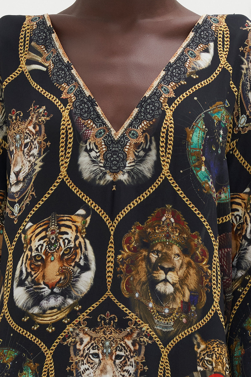 DRAPED BACK LONG SLEEVE DRESS JAGGIS JEWELS