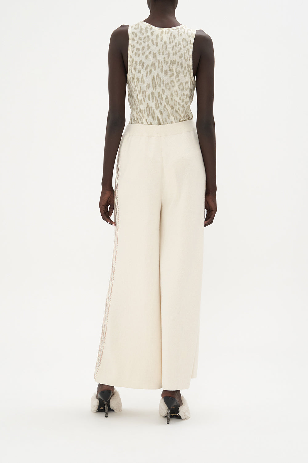 COTTON CASHMERE FLARE PANT CAT NAP