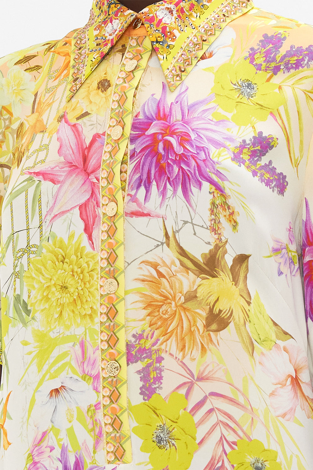 SHORT SLEEVE MINI SHIRT DRESS HOW DOES YOUR GARDEN GROW