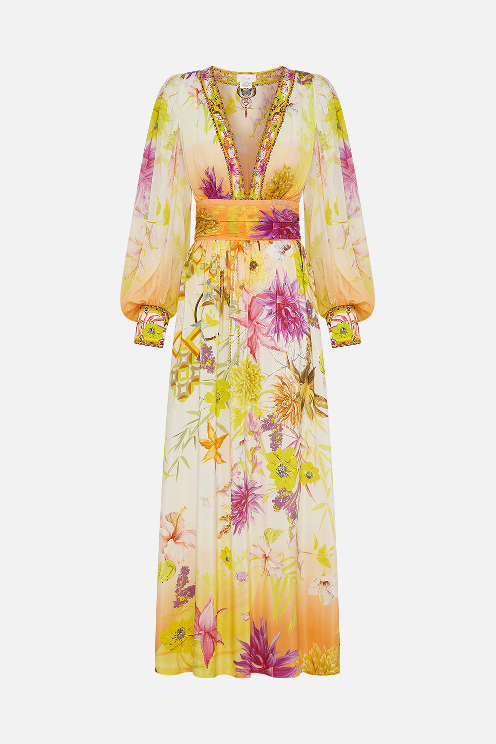 LONG DRESS WITH BLOUSON SLEEVE HOW DOES YOUR GARDEN GROW