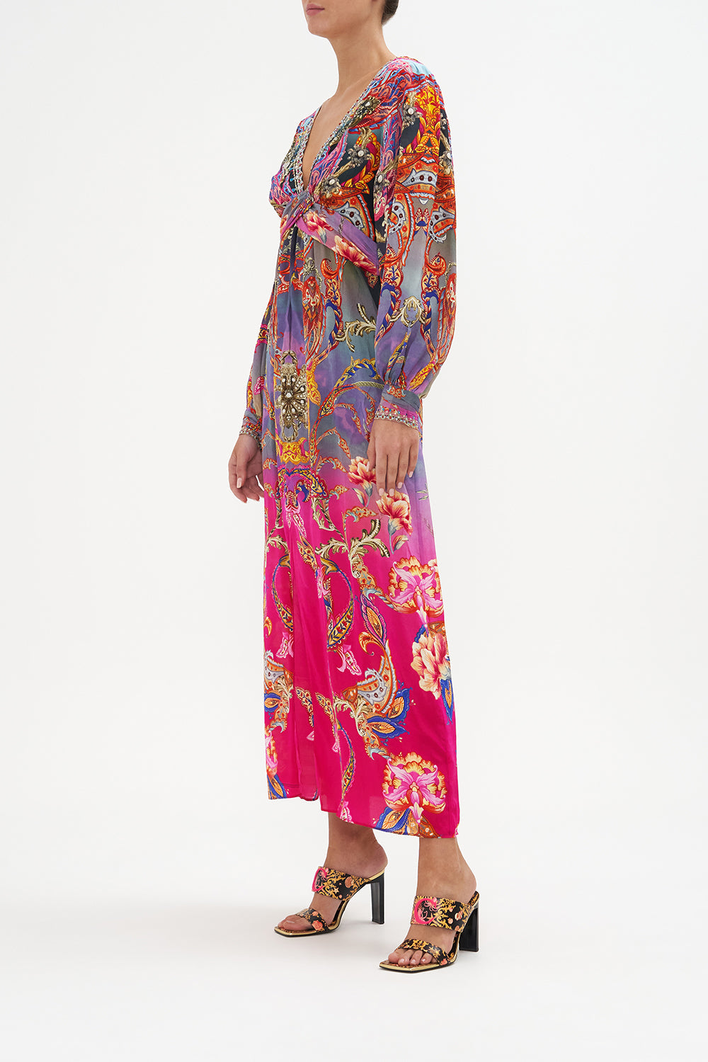 TWIST FRONT LONG DRESS WHAT LIES BENEATH