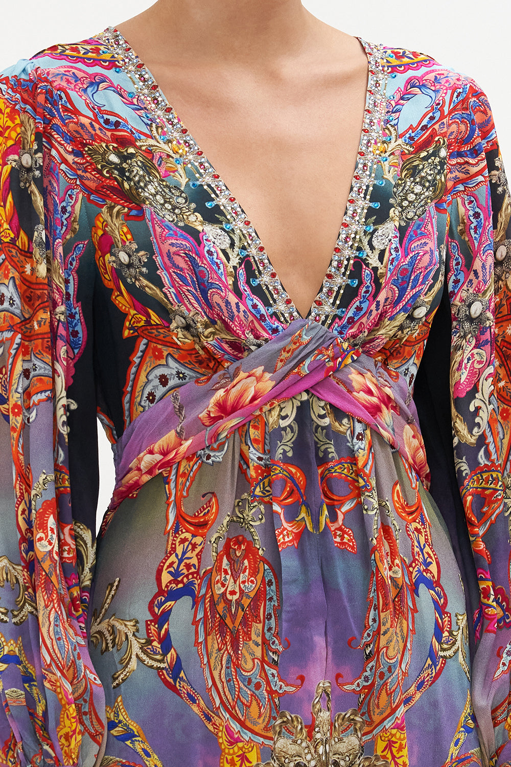 TWIST FRONT LONG DRESS WHAT LIES BENEATH