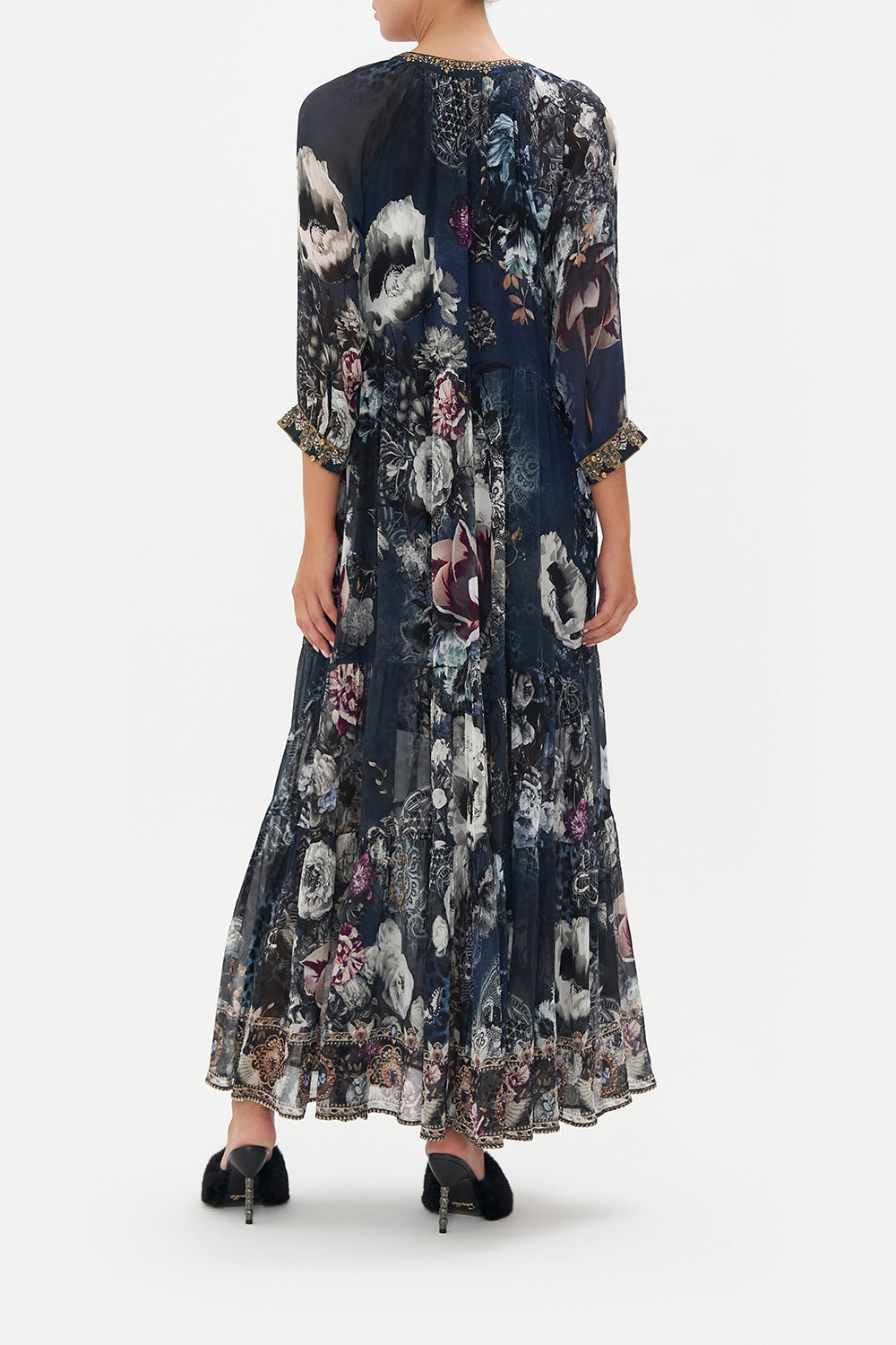 LONG GATHERED PANEL DRESS NOT A WALLFLOWER