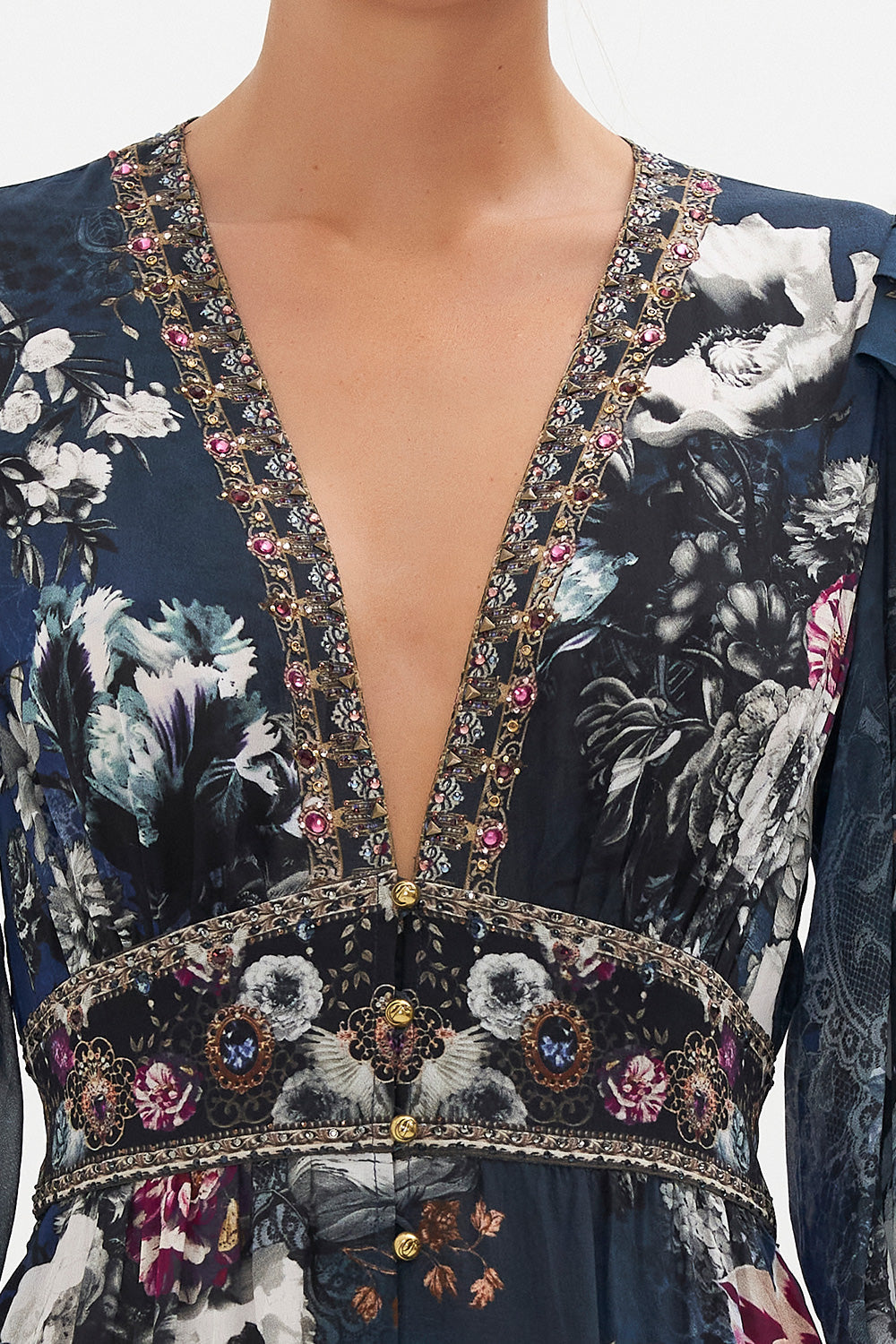 BUTTON FRONT FRILL DRESS NOT A WALLFLOWER