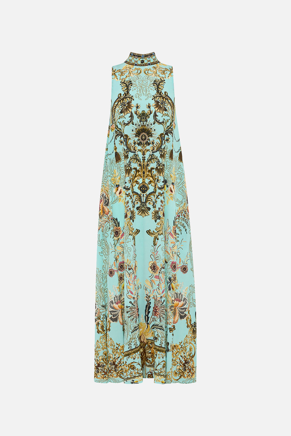 HIGH NECK DRESS WITH BACK NECK TIE ADIEU YESTERDAY