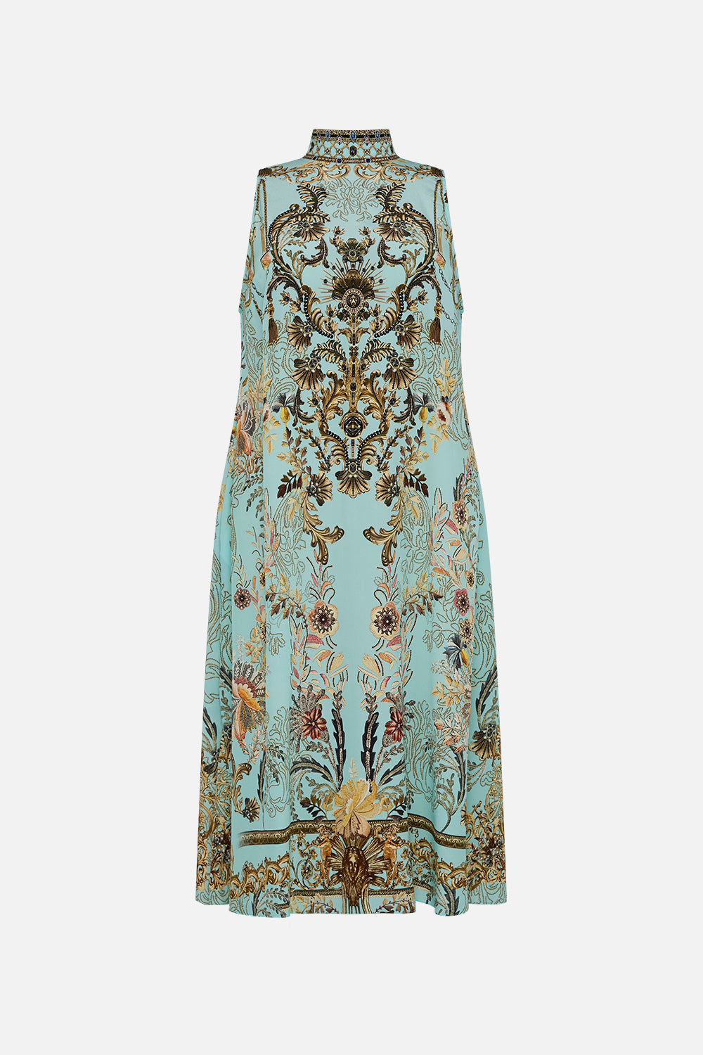 HIGH NECK DRESS WITH BACK NECK TIE ADIEU YESTERDAY