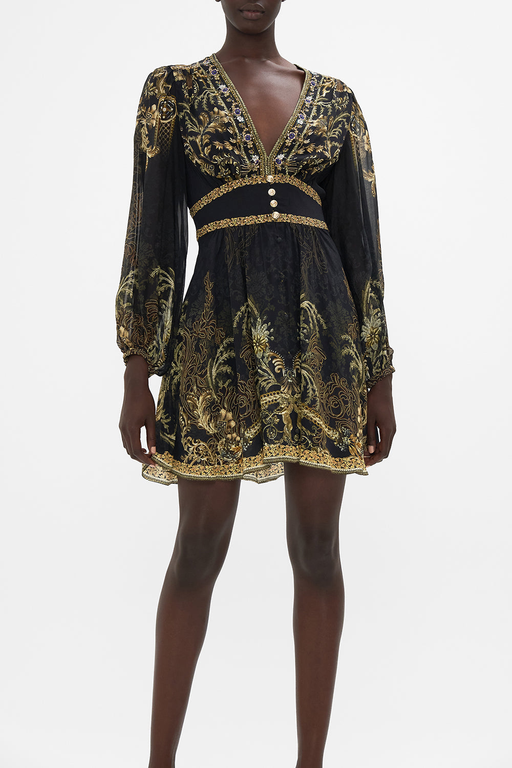 CURVED WAISTBAND SHORT DRESS THE NIGHT IS NOIR