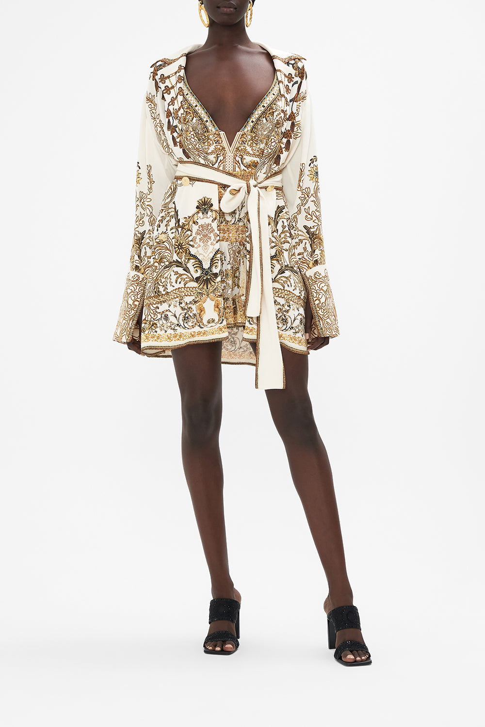 Split Cuff Soft Jacket Road To Richesse print by CAMILLA